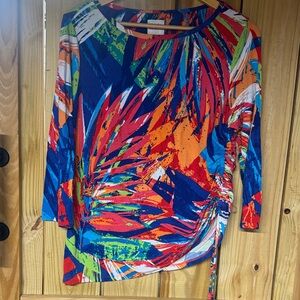 Ruby Rd. Vibrant Multicolor Long Sleeve Top